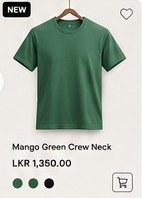 Mango Green Crew Neck