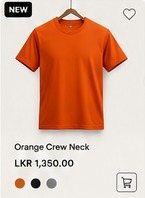 Orange Crew Neck